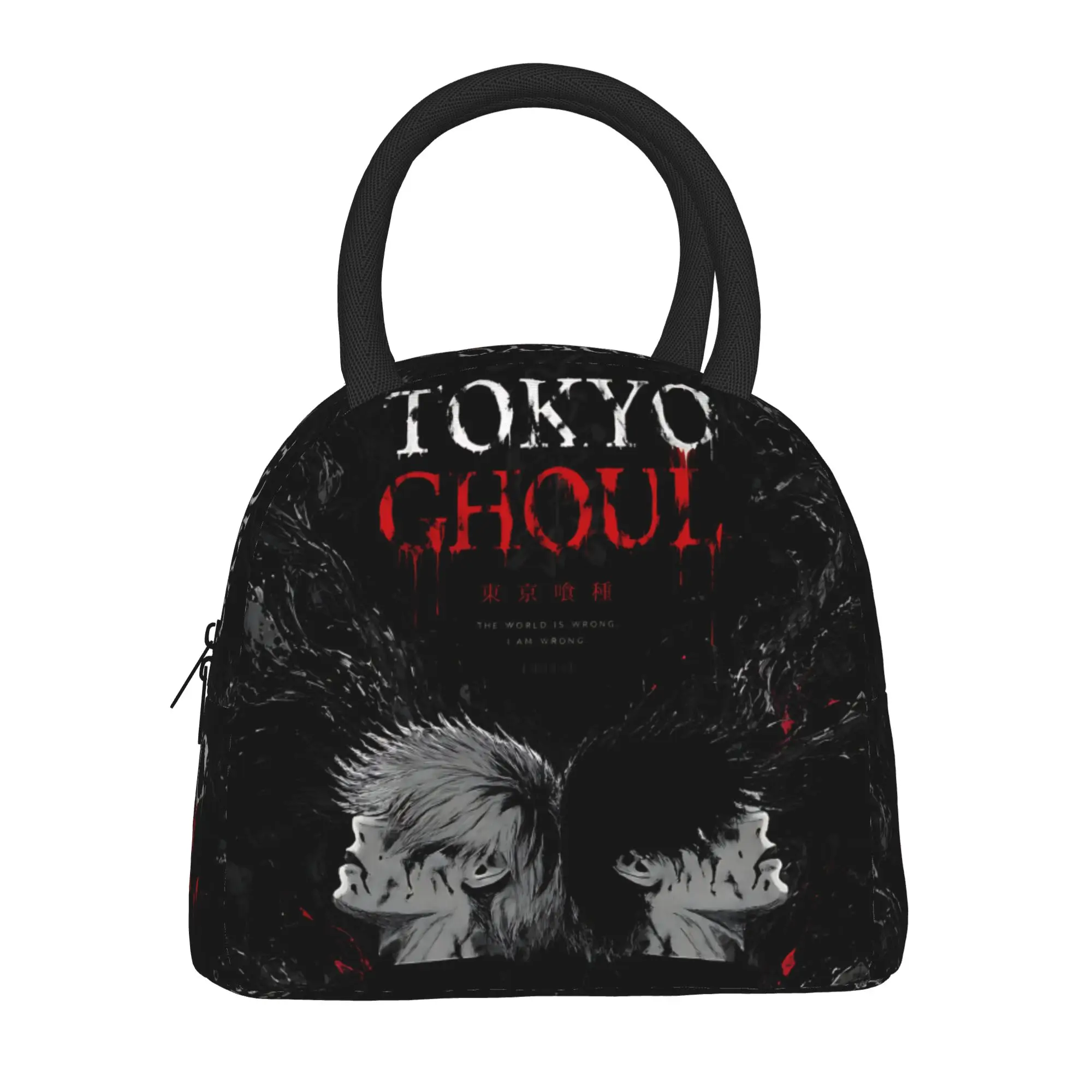 Halloween Tokyo Ghoul Kaneki Insulated Lunch Bag Ice Pack Rice Bag  bolsa Student Bento Lunch Handbag Insulation