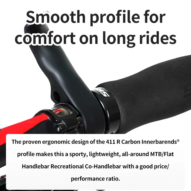 مقابض إبهام الدراجة الجبلية، ملحق مقود مريح FRP خفيف الوزن لتخفيف التعب وركوب الدراجات الهوائية #5