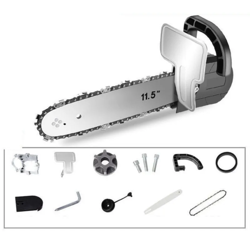 

Angle Grinder Converted Electric Chainsaw Kit Small Multifunction Handheld Cutting Woodworking Logging Saw Domestic Felling Saws