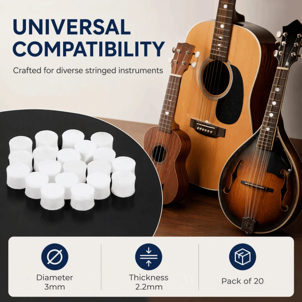 20PCS Decorative White Fretboard Inlay Dots Round Shape Pearl shell Guitar Fingerboard Dots Fretboard Position Marker For Guitar