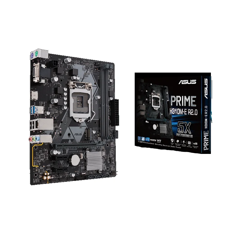 ASUS H310M-E R2.0 LGA1151 Intel 8th CPU 2 * DDR4 M.2 4 * SATA MicroATX HIFI เดสก์ท็อป