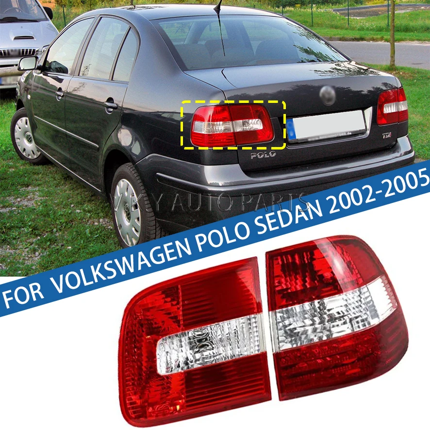 

Для Volkswagen VW Polo Sedan 2002 2003 2004 2005, задний фонарь автомобиля, фонарь заднего бампера, стоп-сигнал, указатель поворота, предупреждение