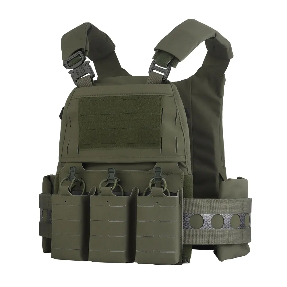 

Tactical FCPC V5 Plate Carrier Ferro Style Quick Release MOLLE Hunting Vest With Triple 556 Magazine Pouch Shooting Airsoft Gear