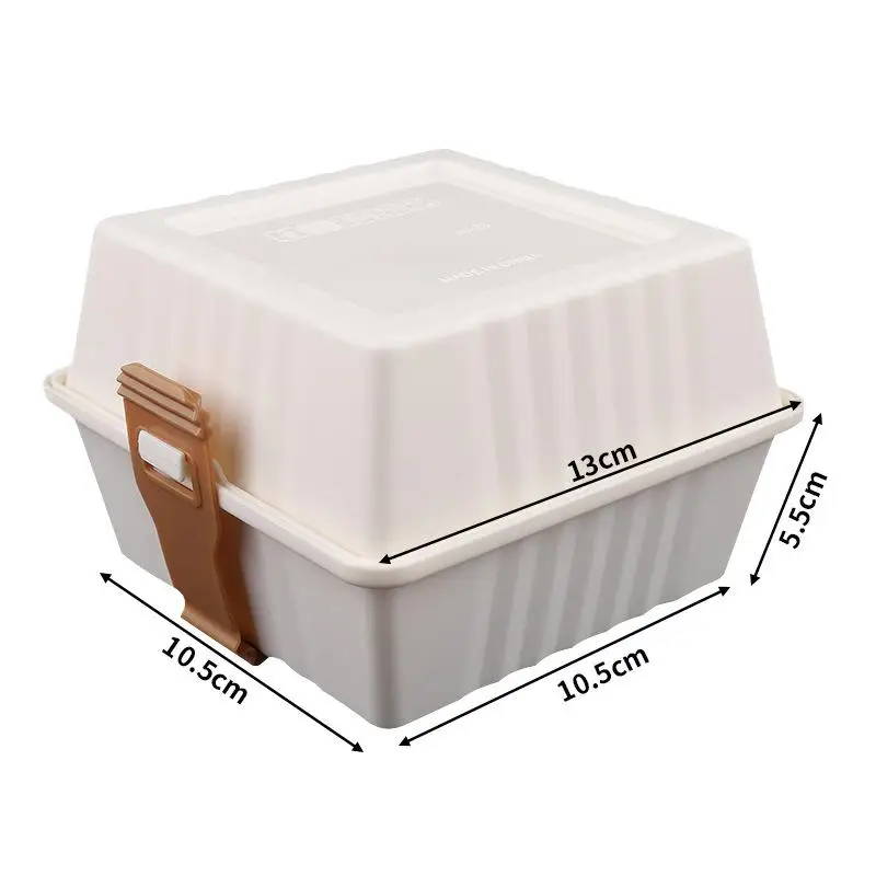 Premium Lunch Boxes With Sturdy Strap For Easy Grip Sandwiches & Burger Food Containers For Holiday Picnics Kitchen Storage Box