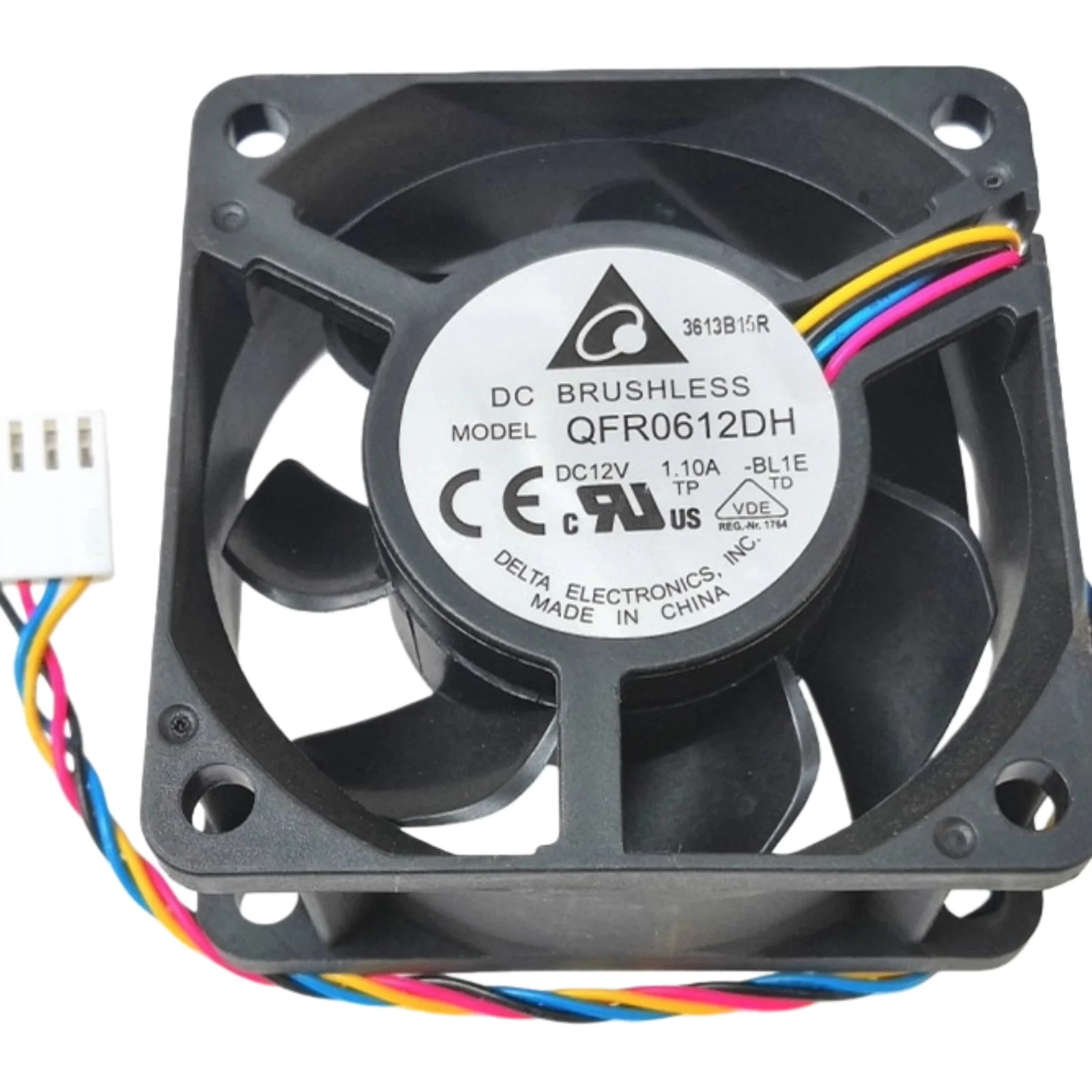 

for Delta QFR0612DH-BL1E 6025 12V 1.10A High Speed PWM Cooling Fan Dual Ball Bearing 4-Wire for DIY Cooling Server GPU Modding