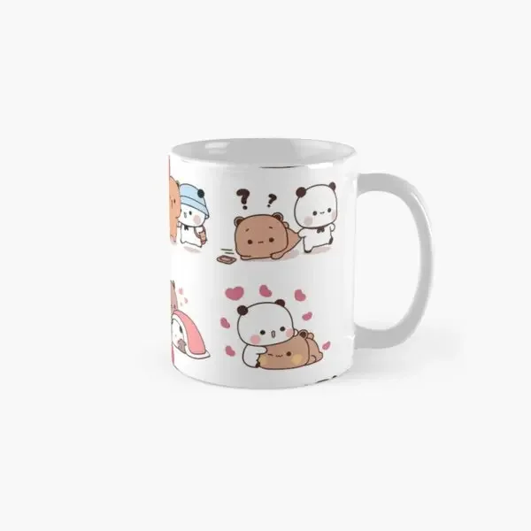 Bear And Panda Bubu Dudu Kawaii Classic  Mug Handle Round Printed Design Simple Picture Photo Gifts Tea Image Coffee Cup