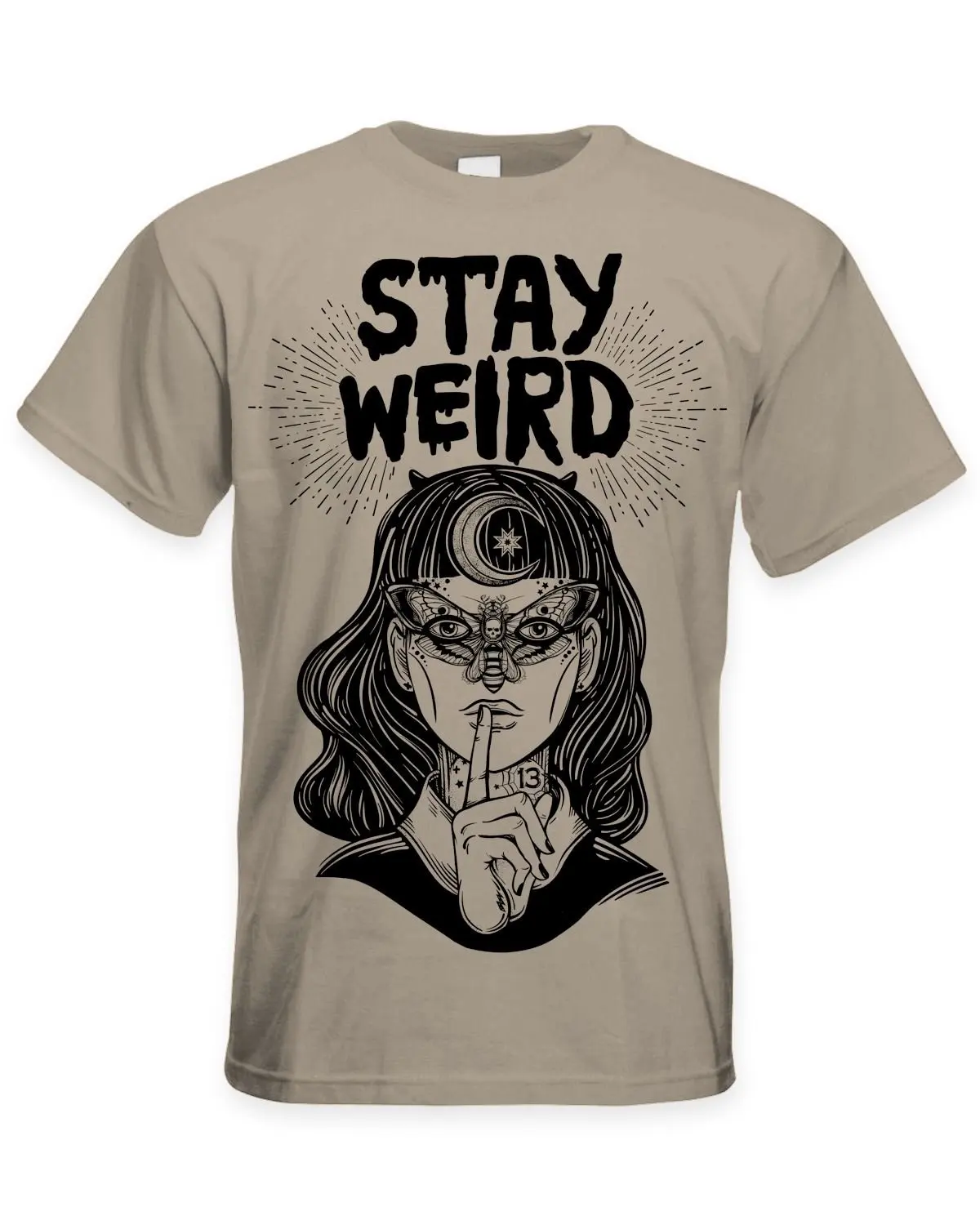 Stay Wierd Witch Girl Hipster Large Print Men's T-Shirtvintage Luxury High quality brand oversizedUnisex T-shirts for Men Women