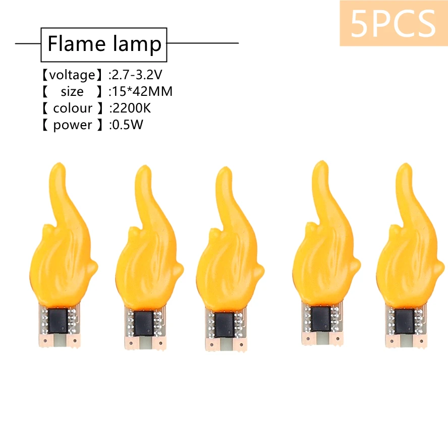 5 sztuk 3V Led COB świeczki błyskowe Edison płomień ciepła dioda dekoracja urodzinowa żarówka akcesoria świeca DIY dekoracje