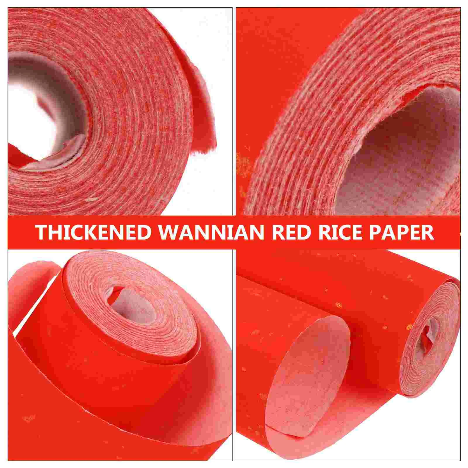 Chinese New Year Souvenir Spring Couplet Paper Red Rice Tissue Bamboo Pulp Japanese Decor