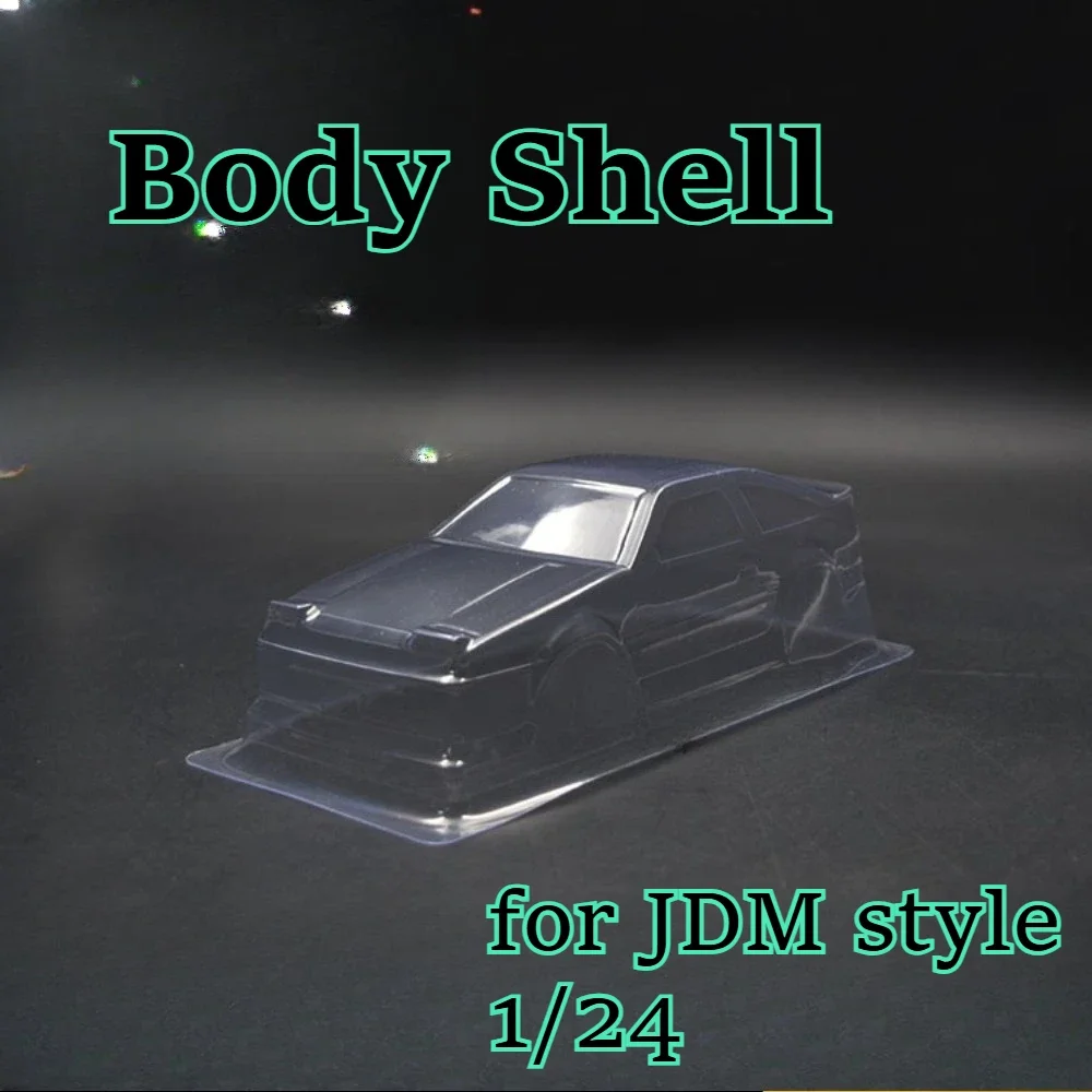 for 1/24 custom size RC car hobby JDM style clear soft body shell 110mm wheelbase fitting RC drift racer replacemen accessories