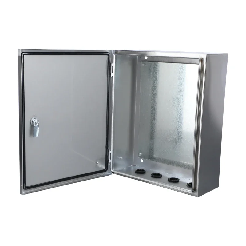 304 Waterproof Electrical Stainless Steel Distribution Box Wall-Mounted Stainless Steel Enclosures Steel Industrial Panel Board