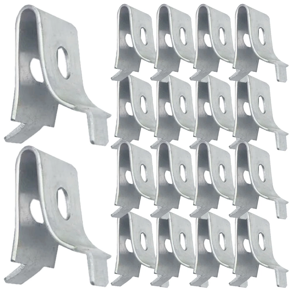 

20pcs Stainless Steel Shelf Brackets Adjustable Support Clips For Glass Wooden Boards Heavy Duty Mounting Hardware Brackets