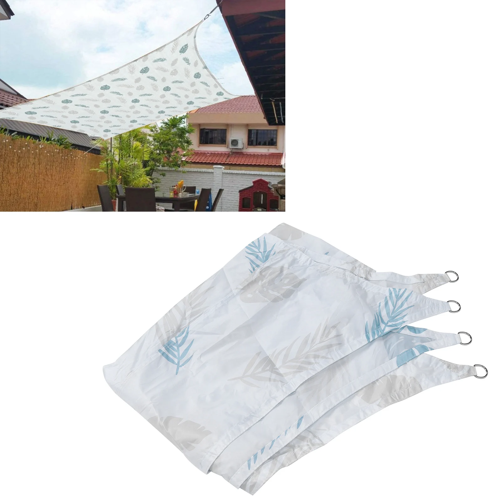 Sun Shade Waterproof Oxford Shade Sail Garden Pool Outdoor Rectangle Patio Awning Hanging Rope 2x3m