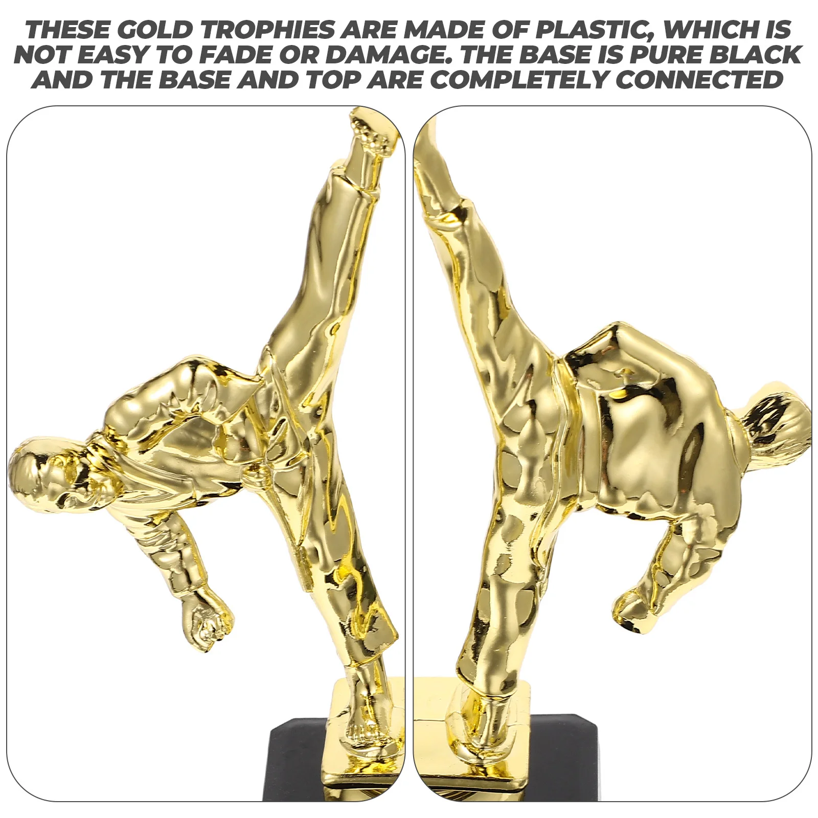 

Taekwondo Martial Move Trophy Realistic Bright Color Award for Party Competition Ceremony Winners Trophy Decor