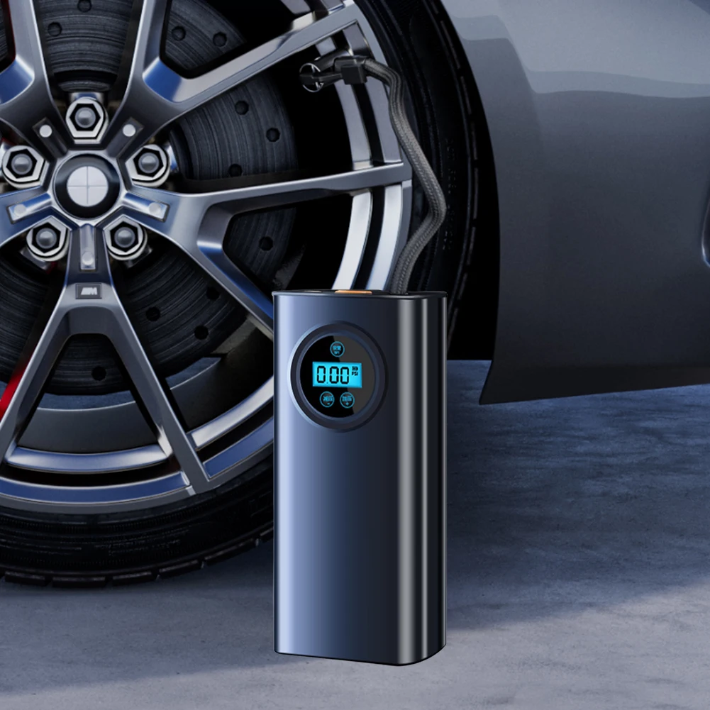 Electric Air Compressor Rechargeable High Precision Car Tyre Inflator LCD Display Electric Tire Pump with Digital Pressure Gauge