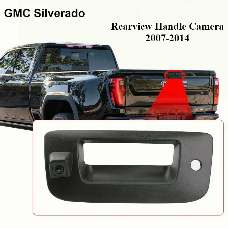 

Chevy Silverado 2007-2014 Камера заднего вида 170-градусная водонепроницаемая камера с ручкой задней двери для Chevrolet Silverado и GMC Sierra