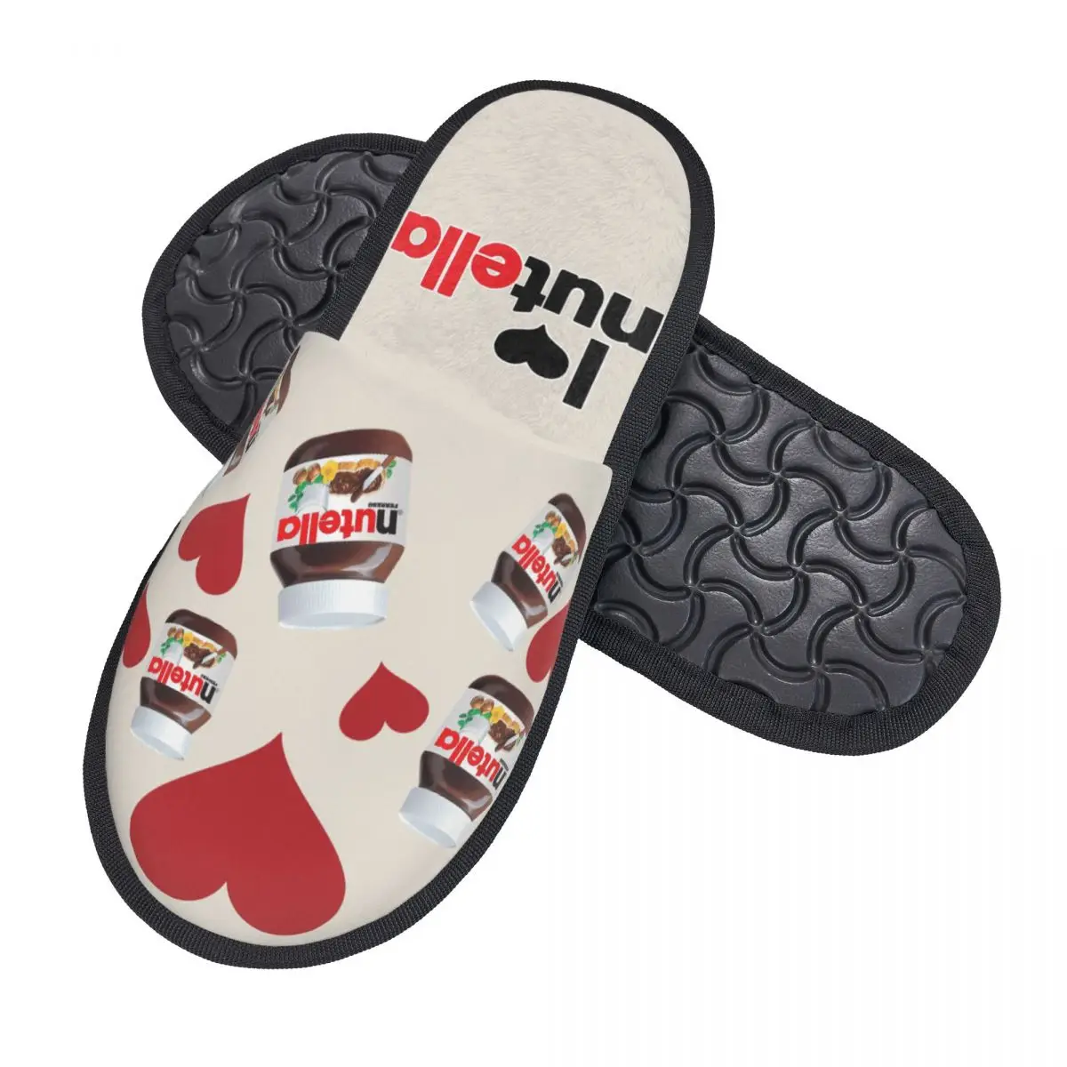 Foods Nutella Cartoon Men Women Furry slippers Cosy pantoufle homme Home slippers