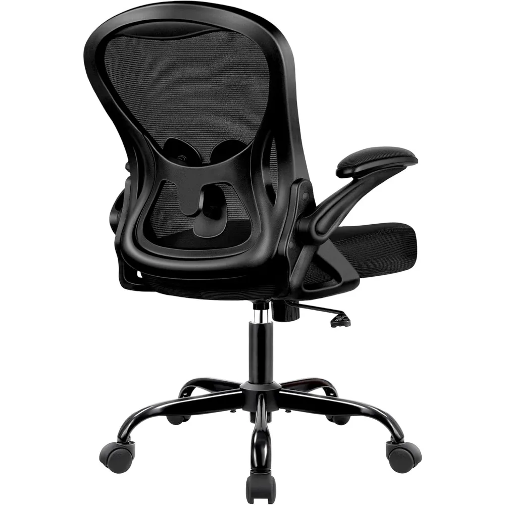 Silla de escritorio de malla ergonómica para el hogar, asiento giratorio con respaldo medio, transpirable