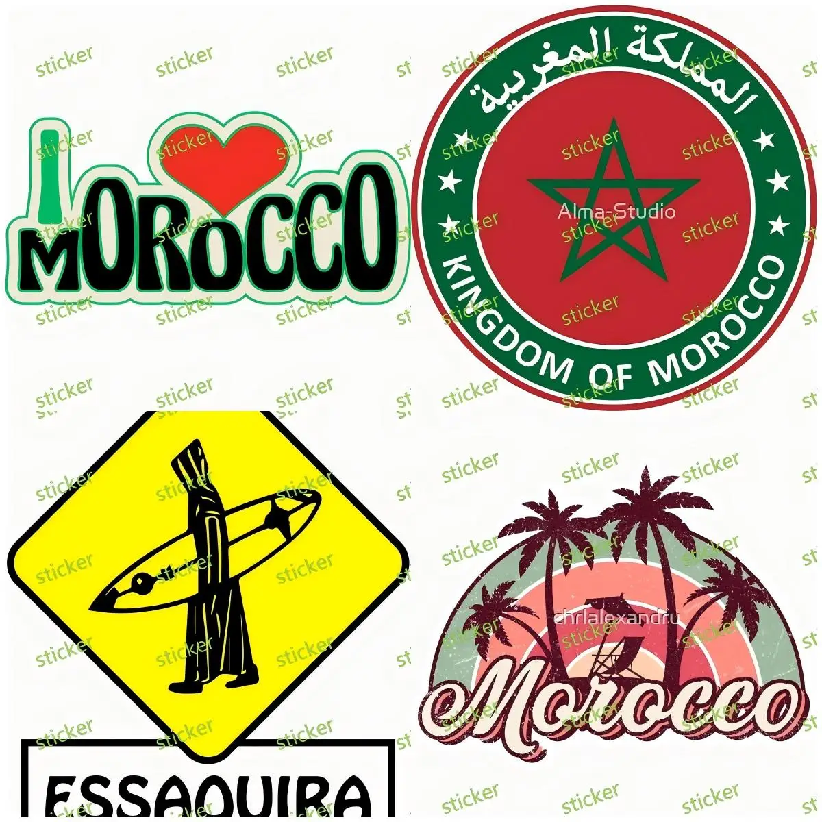

Morocco Flag Vinyl Decals Car Gadgets Internal Accessories Auto Assesories Motorcycle Anime Stickers Tools Led Lights Electric