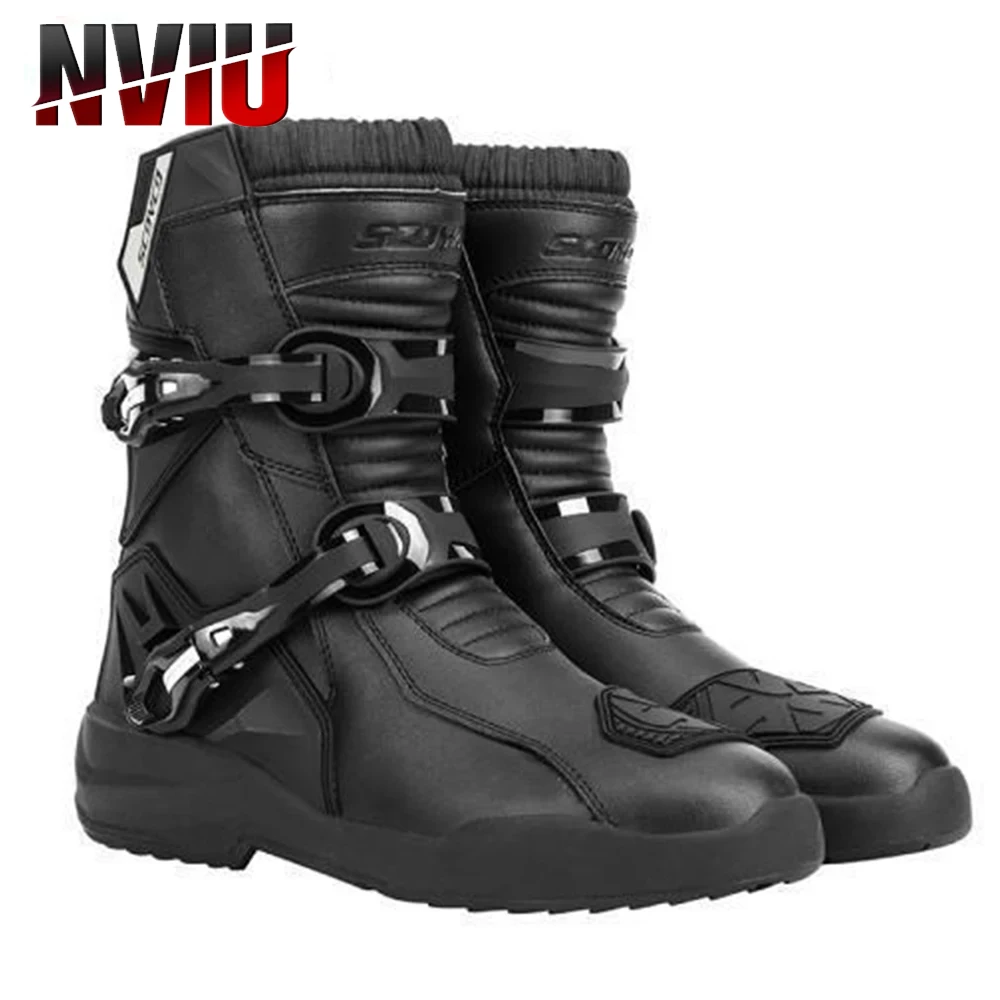 

Men's Waterproof Motorcycle Boots Wear-resistant Anti-fall Off-road Boots Multiple Protection For 4 Season Motocross Boots