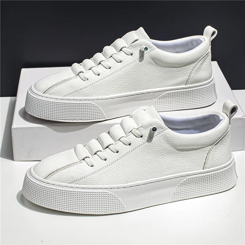 

Spring Summer Shoes Men Sneakers Casual Soft Leather Men Shoes Brand Fashion Male White Shoes