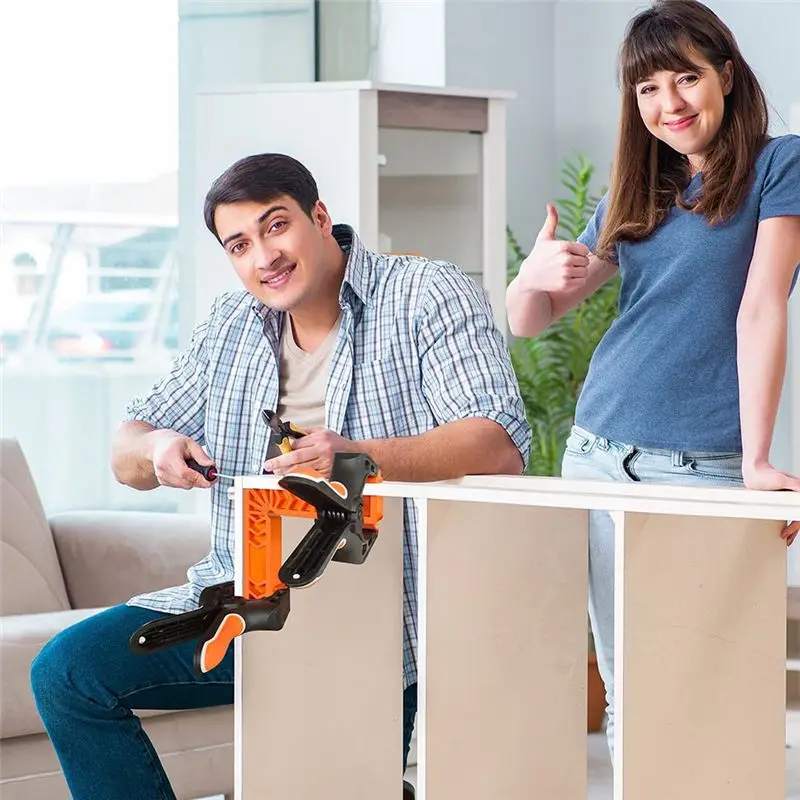 cnim-木工用コーナークランプ、額縁、ボックス、キャビネット、引き出し用の90度位置決め正方形、10個セット