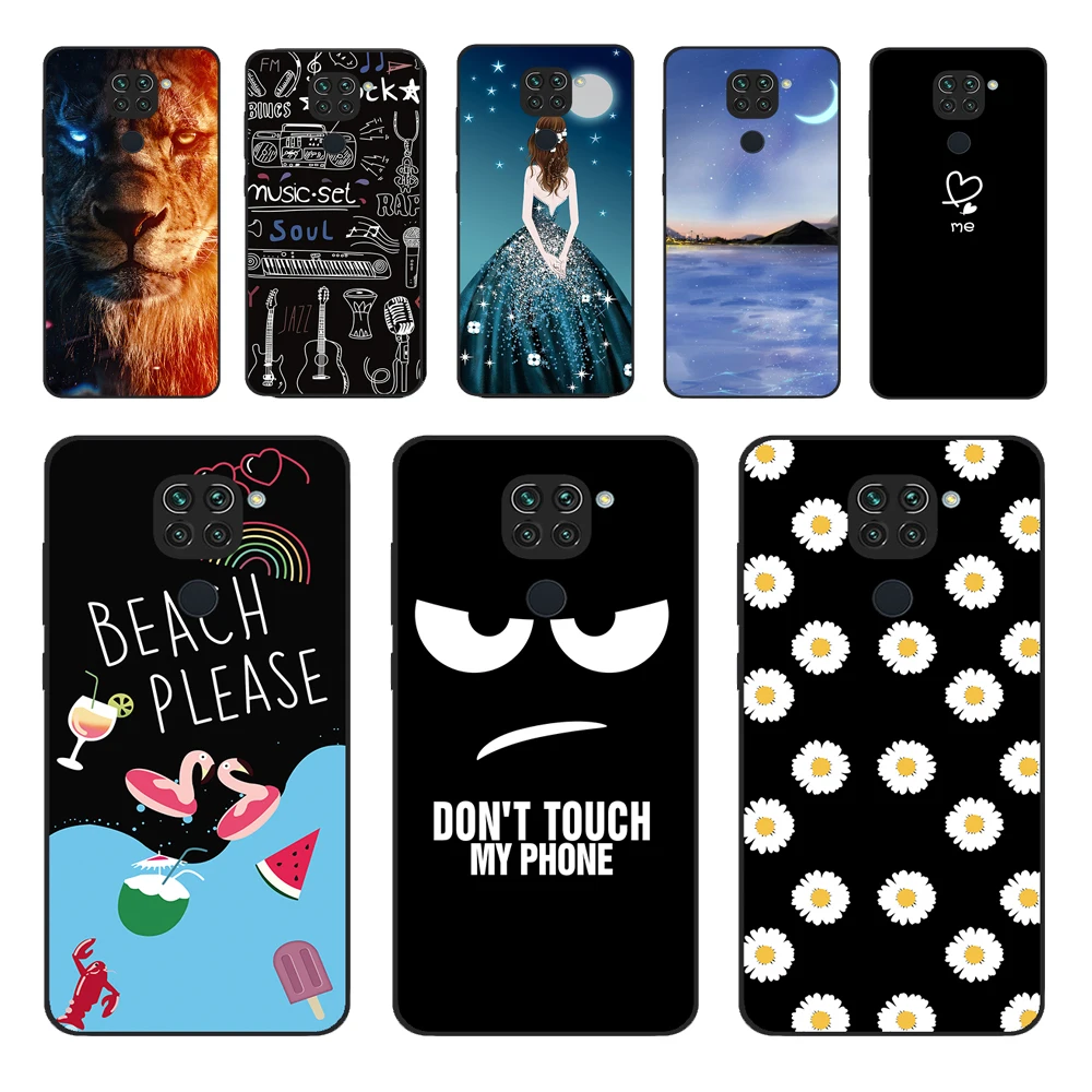 Silicon Case For Xiaomi Redmi Note 9 Case Cover Back Cute Cartoon Soft TPU Capa Funda For Redmi Note 9 Note9 Case Back Covers