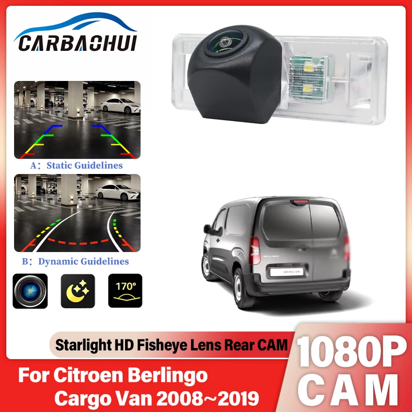 High quality RCA Rear camera Night Vision For Citroen Berlingo Cargo Van 2008 2009~2018 2019 Waterproof Reversing Parking camera