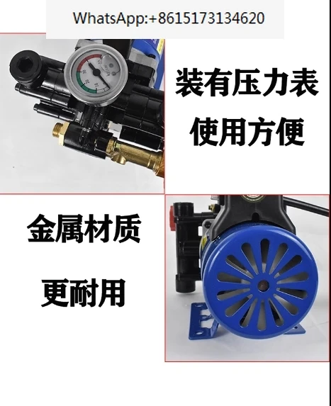 Agricultural Electric High Pressure Pump Spraying Watering Car Wash Irrigation Double Cylinder Piston 12V/24V/48V/60V/220V