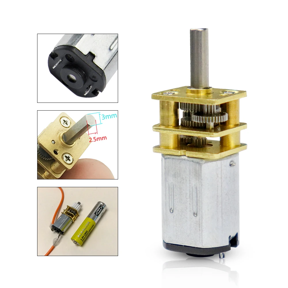 تيار مستمر 6 فولت 12 فولت N20 مايكرو سرعة والعتاد المحرك تخفيض والعتاد المحرك والعتاد المخفض للسيارات روبوت نموذج 30/50/100/200/300 دورة في الدقيقة/1000 دورة في الدقيقة