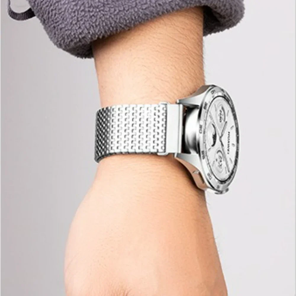 Pulseira magnética de 22mm 20mm para huawei watch gt5 pro 46mm/gt5 4 3 pro cinto trançado de aço inoxidável para samsung galaxy watch 7 6 5 4