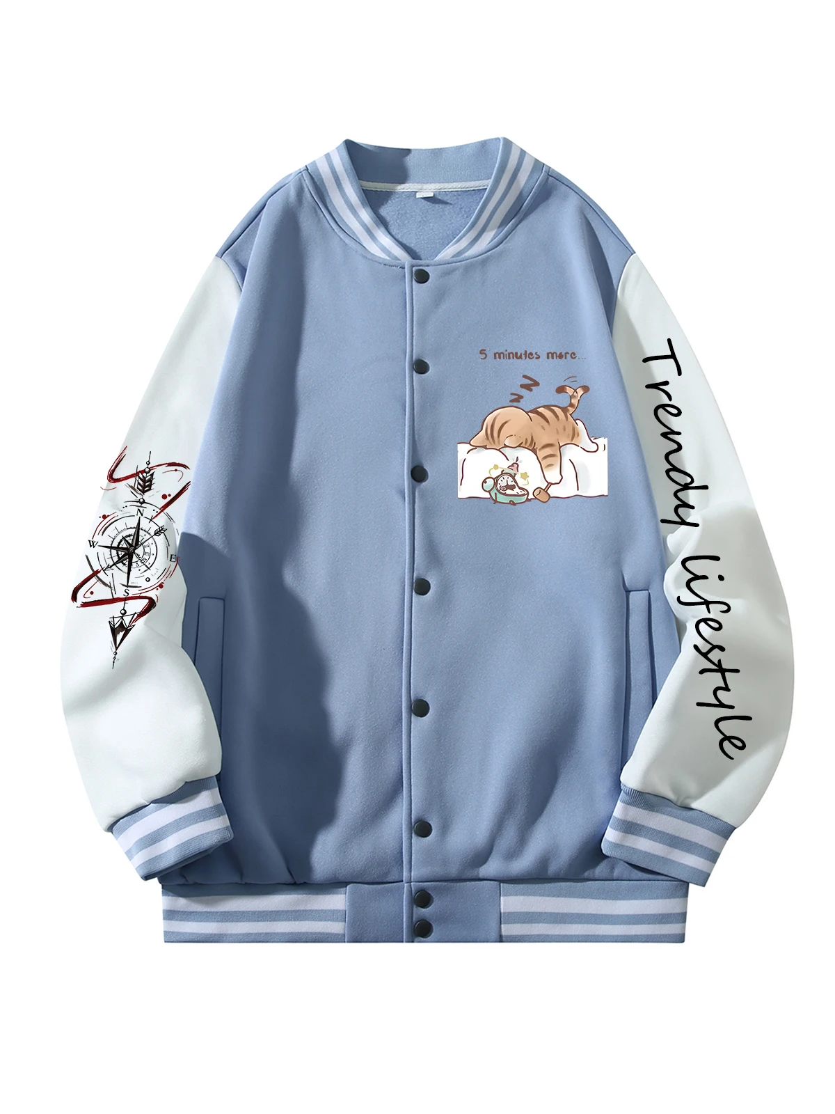 

Черная, синяя, зеленая куртка с двусторонним принтом, свободная бейсбольная куртка унисекс большого размера XS-XXL, уличное пальто, теплая флисовая мягкая куртка