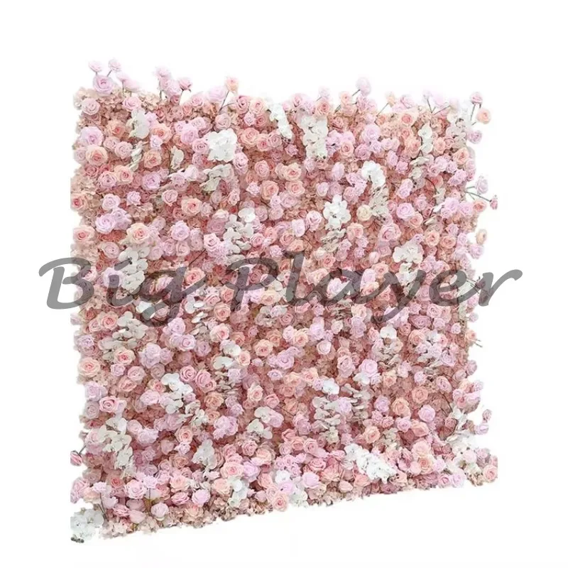 

Фон свернутый искусственный 8 'X панель цветочная стена для украшения свадебной сцены