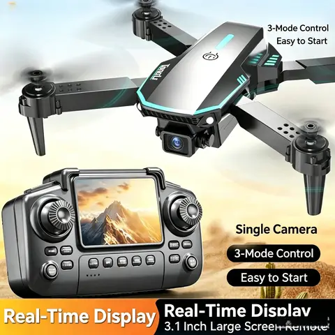 Foldable FPV Drone with 3.1-Inch Screen Remote & One-Key Takeoff