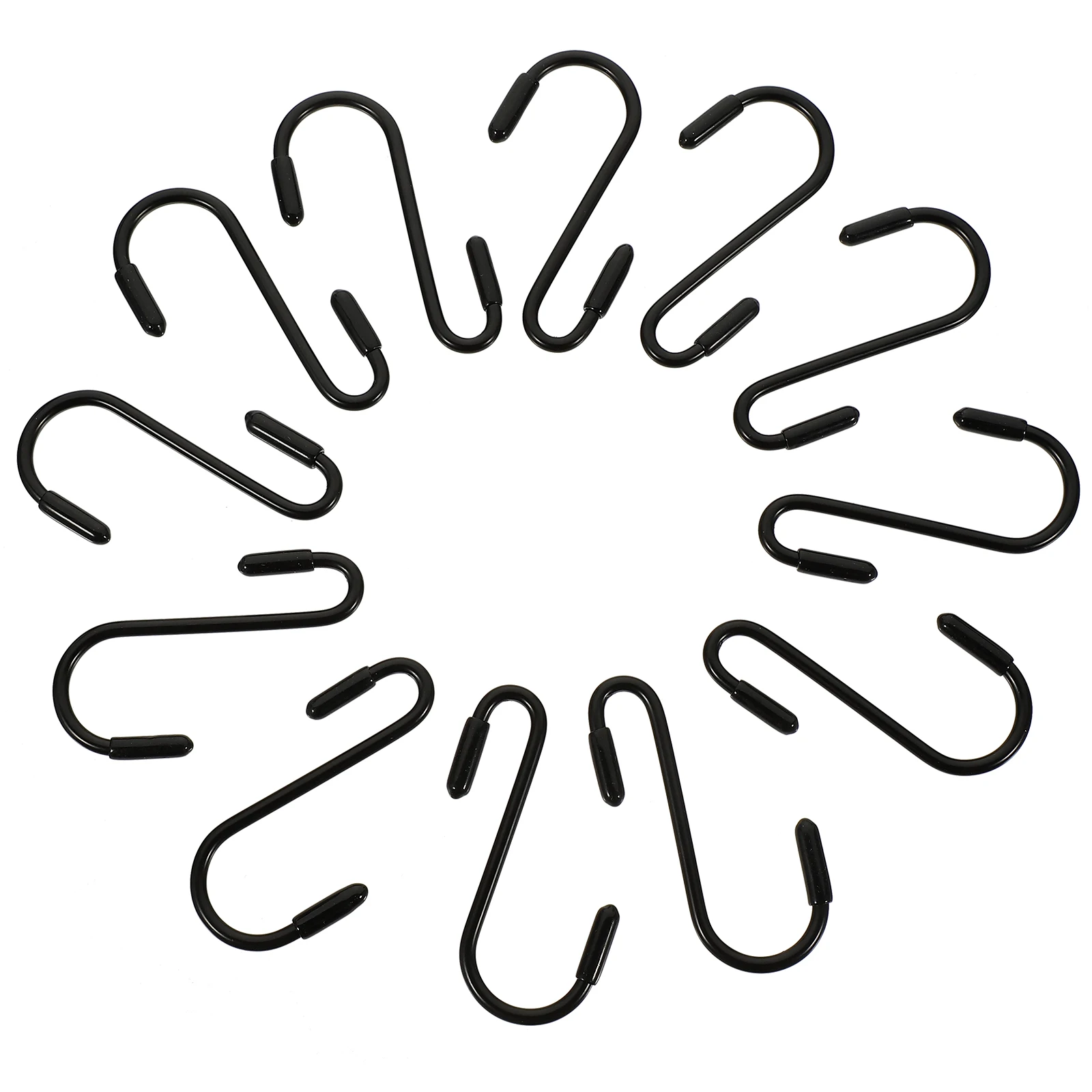 

12pcs Heavy Duty Iron Smooth Surface Transparent Cover Endurable Hangers For Kitchen Closet Garage Hanging Utensils