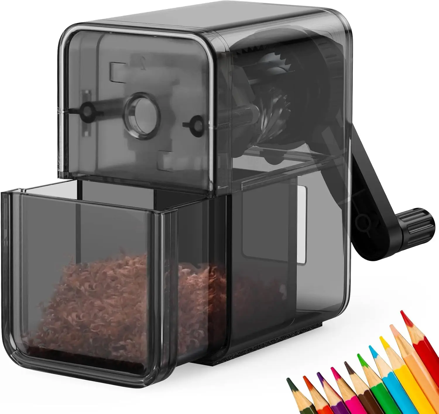 

Manual Pencil Sharpener with Helical Blade for Kids, School & Artists - Fast, Quiet, Adjustable