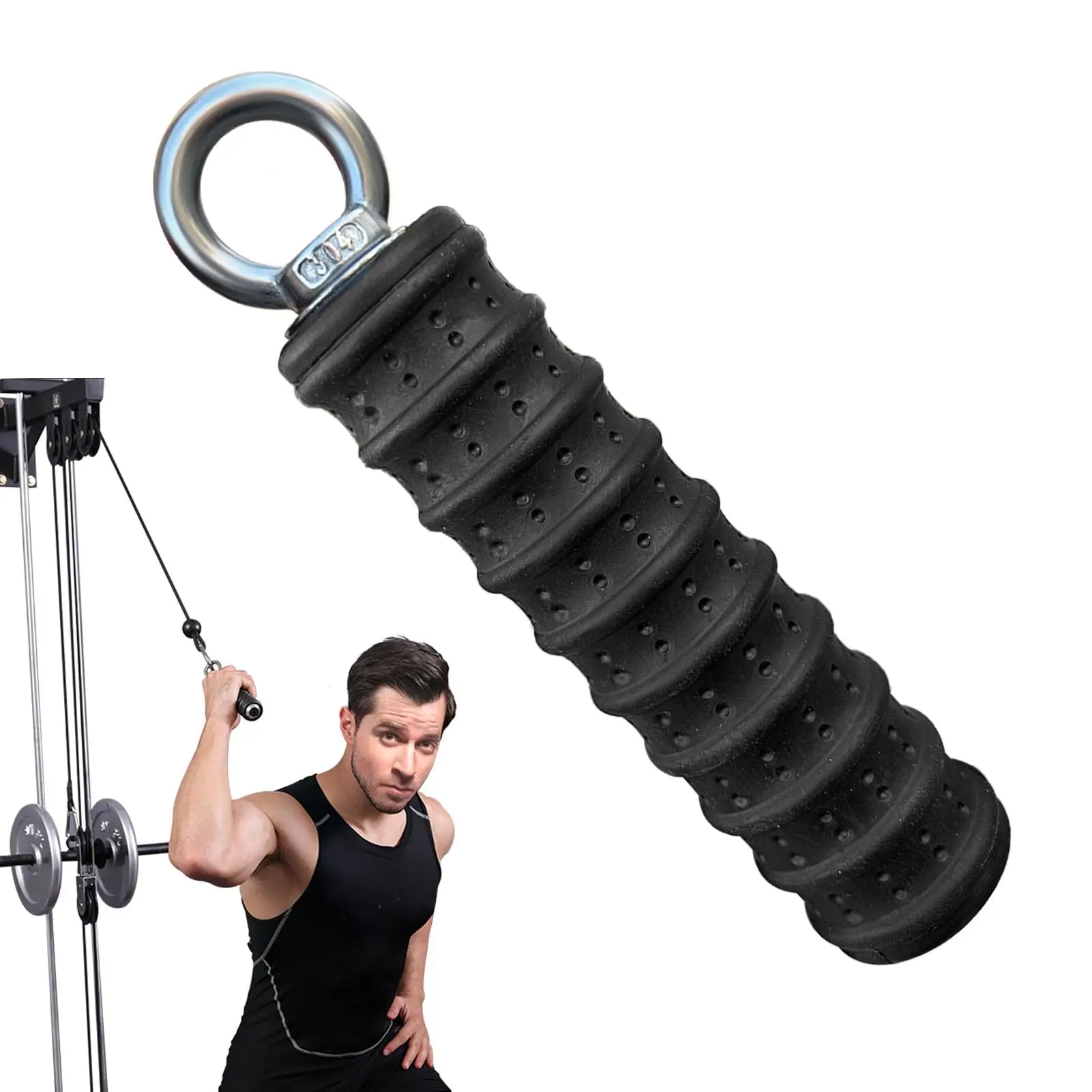 Gym Push Down Single Handle Tricep Strength Pull Up Hand Grips For Cable Machine Attachment Arm Fitness Equipment