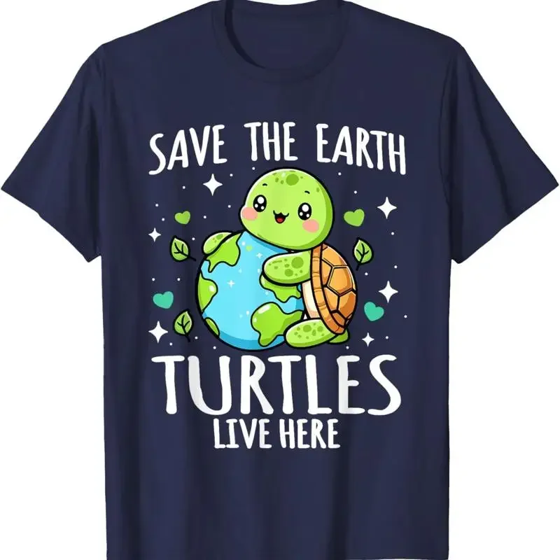 Save Earth Conservation Turtle Lover Funny Day T Shirt