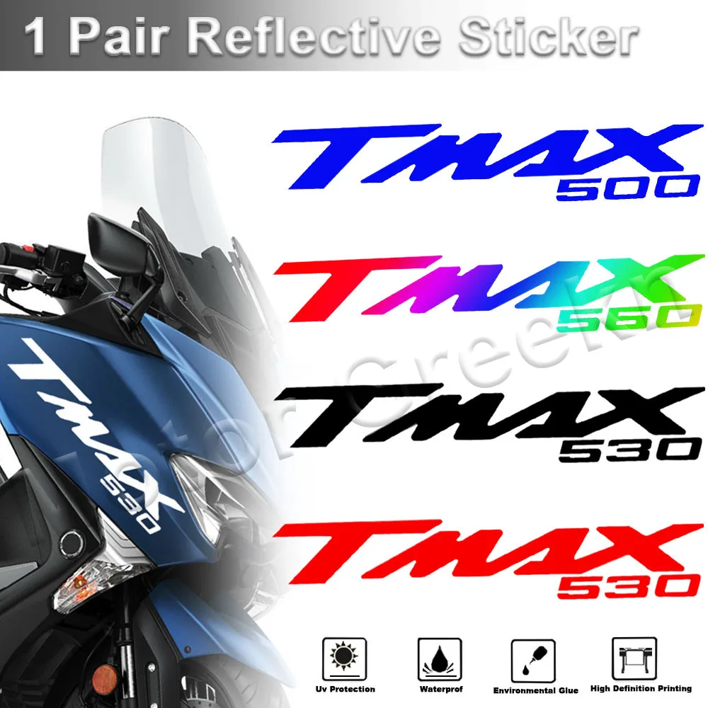 

For Tmax 500 530 560 TMAX500 Tmax560 Reflective Motorcycle Scooter Stickers Emblem Logo Decals Waterproof Accessories