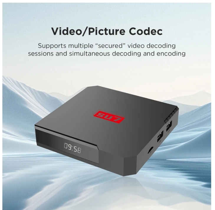 [أصلي] أحدث صندوق تلفزيون ذكي SU7 4GB 32GB AI التحكم الصوتي Wifi6 8K UHD الإصدار العالمي أفضل مشغل الوسائط PK Evpad/Svicloud Box