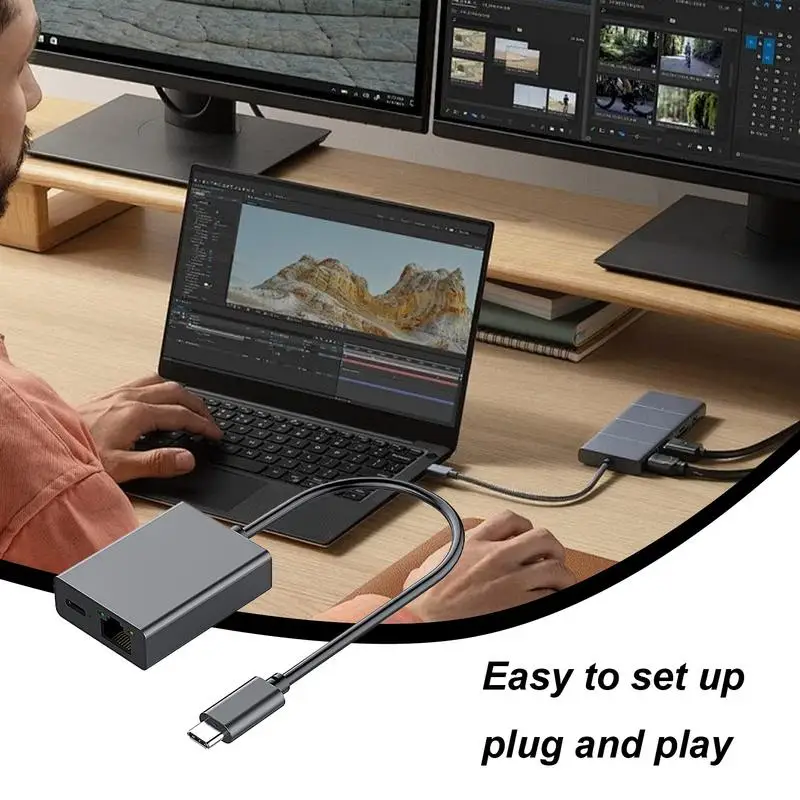 Ethernet-адаптер для ноутбука, Ethernet-адаптер 1000 Мбит/с, быстрая сеть, быстрая потоковая передача, интернет-кабели, телефонные принадлежности для ПК, дома