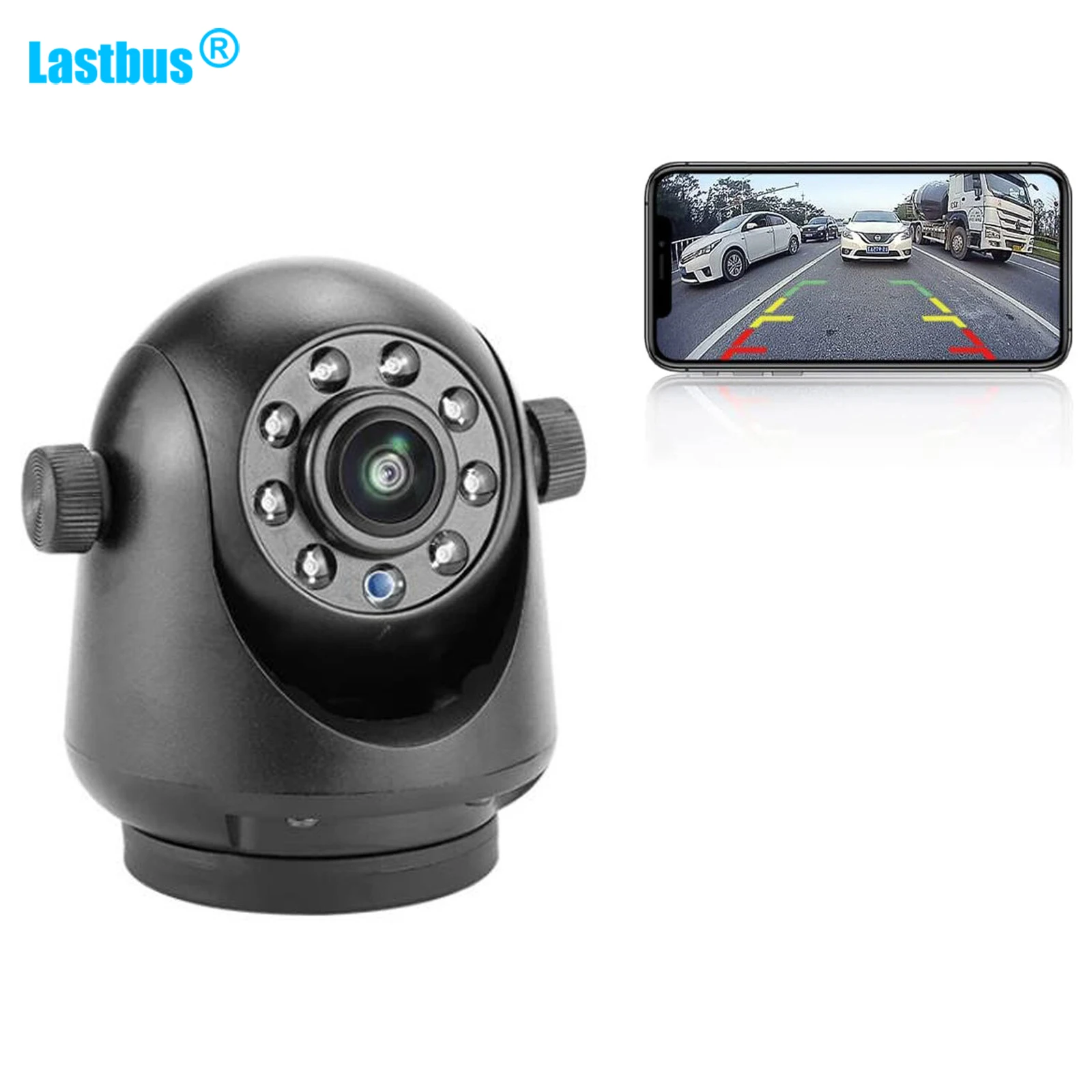 

Lastbus Mini Size 4G / 5G Both Compatible WiFi Magnetic Hitch Wireless Rear View Camera For iPhone Android Cellphones