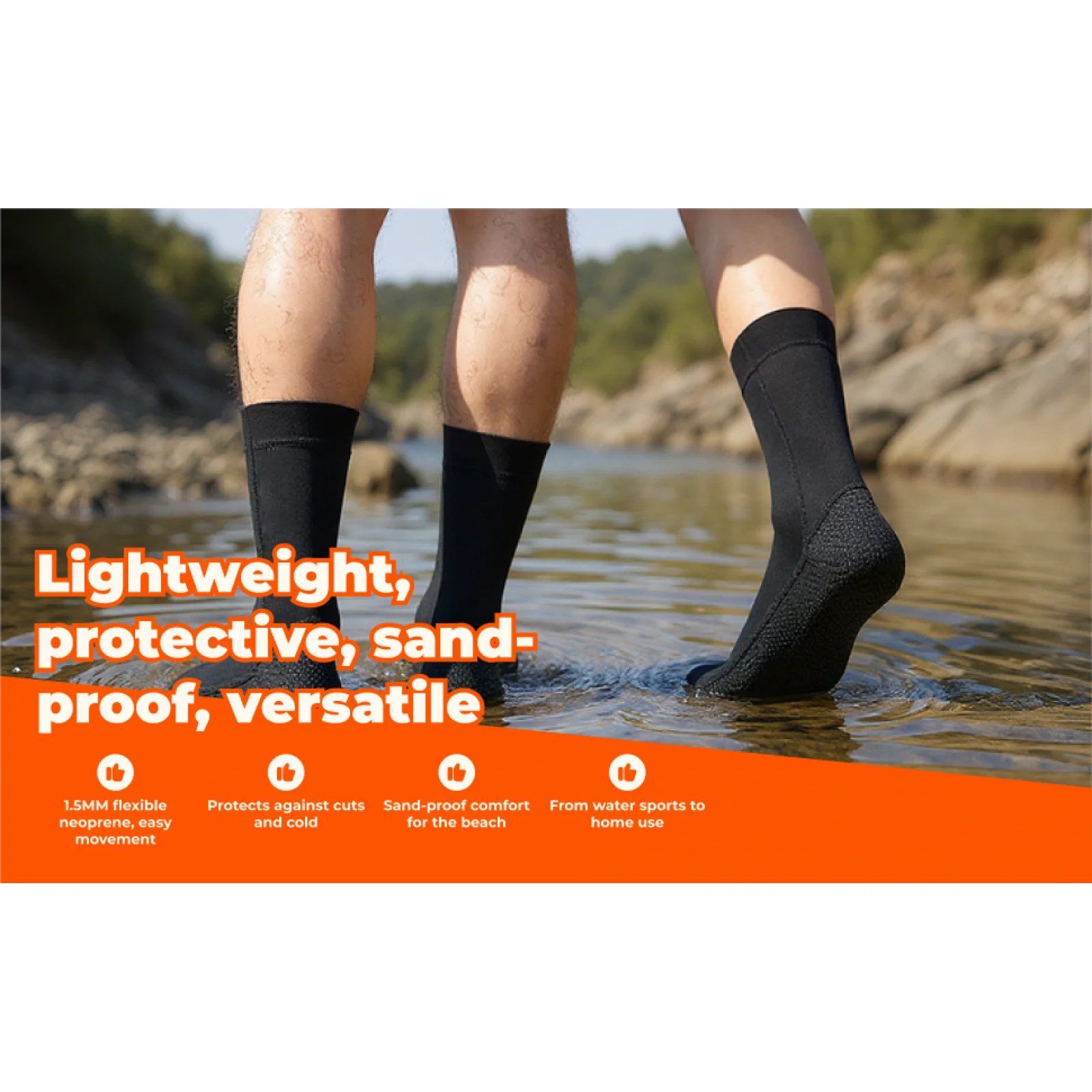 

1,5 мм неопреновые пляжные носки для йоги, нескользящие ботинки для серфинга для игры в песок, подводного плавания, подводного плавания, плавания и всех водных видов спорта