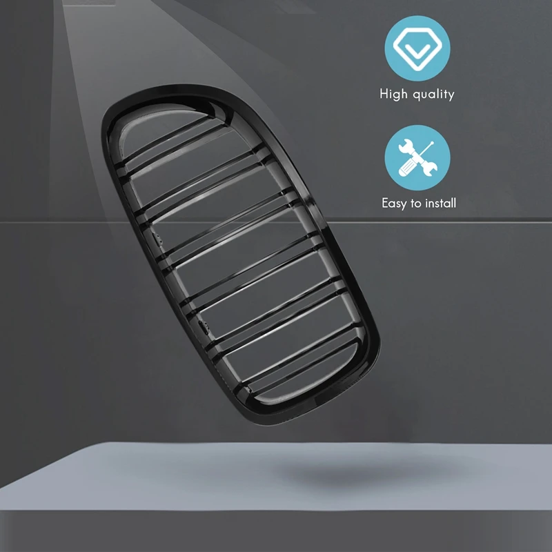 

AEA7-Gloss Black Car Front Kidney Grille Grill For-BMW 5 Series F10 F11 F18 M5 2010-2017