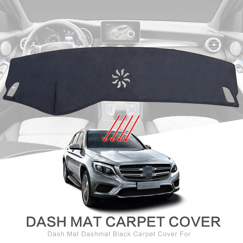 Car Dashboard Mat for Mercedes Benz GLC Class Coupe X253 C253 2015-2020 Sunshade Protective Carpet Dash Pad Dashmat