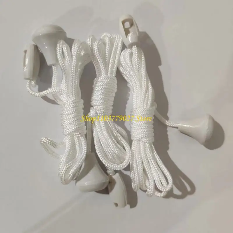 C4DF 10Pcs Nylon Bathroom Light Pull Cord String Replacement Ceiling Switches Pull Cord with Connector Pull Chain Easy to Use