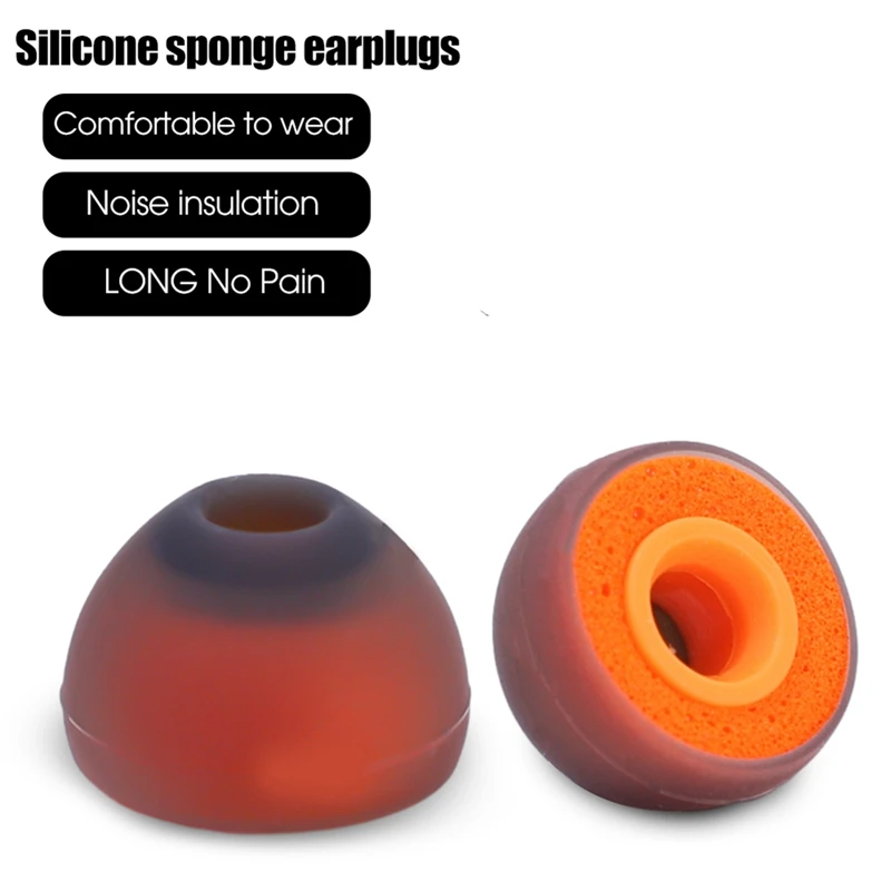 Hot TTKK 10Pcst Silicone Memory Foam Composite Earphone Cover Replacement Earplug Ear Ear Cap Accessory Earbuds Covers Cap