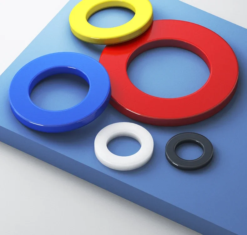 M2-M20 Nylon Flat Washers Plastic Spacer Black/White/Red/Blue/Yellow Insulation Waterproof Sealing Hard Gaskets For Screw Bolts