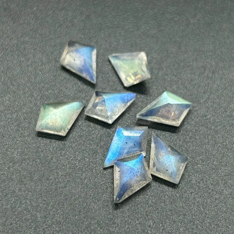 Natural Strong Blue Fire Labradorite Kite Shape Faceted Cut Loose Gemstones Size 6x9-7x10mm For Jewelry Making