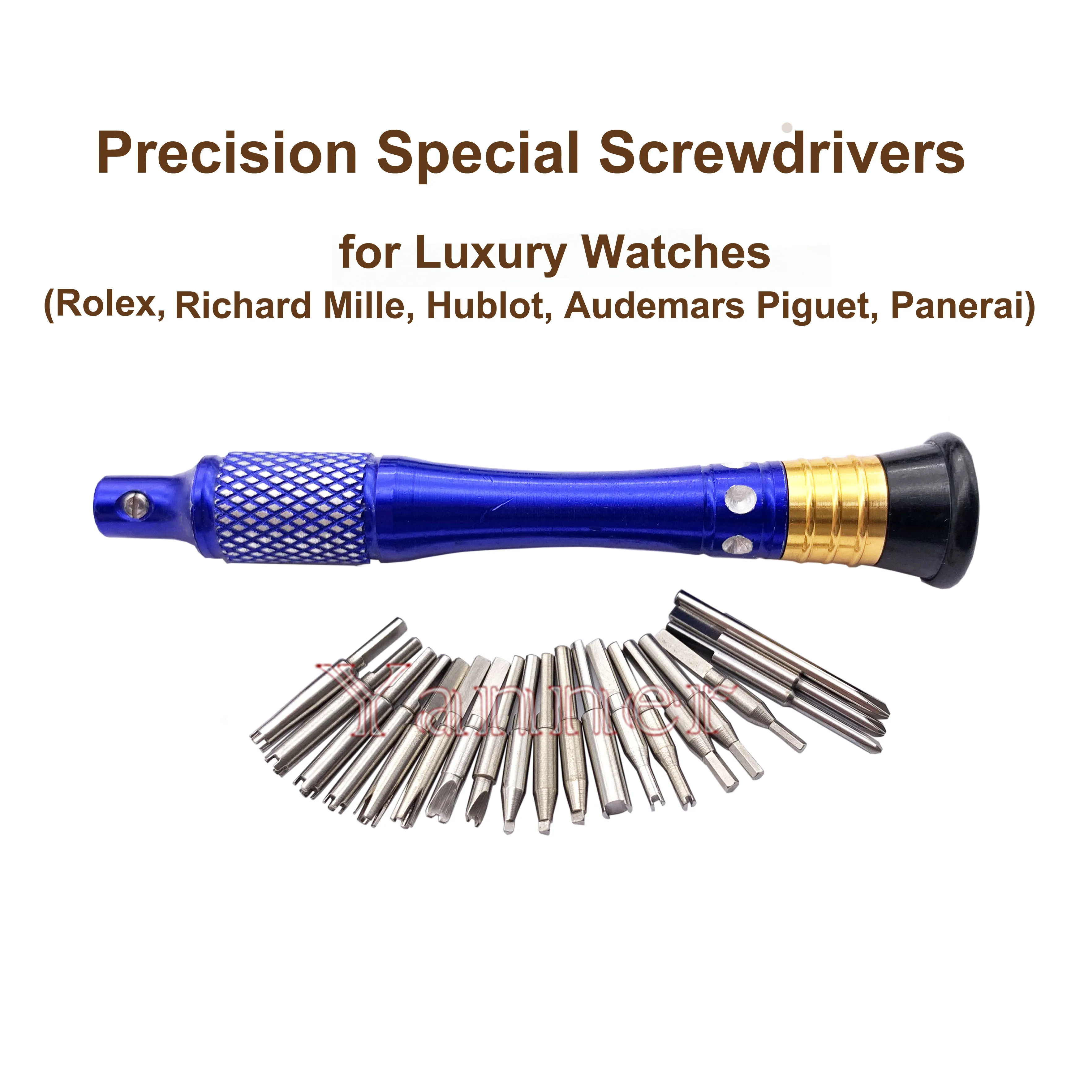 Special Watch Screwdriver Set with 20 tips for Luxury Watches with High Quality Stainless Steel and Precision